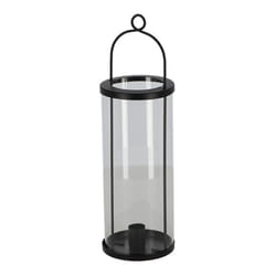 Esschert Design WL95 bougeoir Verre, Fer Noir, Transparent