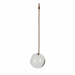 Esschert Design AGG112 vase Vase rond Verre, Jute Marron, Transparent