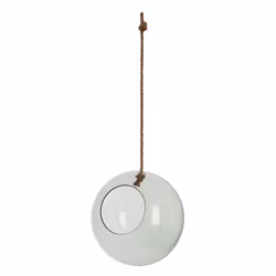 Esschert Design AGG114 vase Vase rond Verre, Jute Marron, Transparent