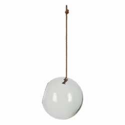 Esschert Design AGG114 vase Vase rond Verre, Jute Marron, Transparent