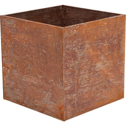 Esschert Design - Jardinière en acier corten rouille 38 x 38 x 38 cm