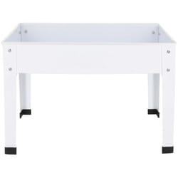 Esschert Design - Carré potager en métal blanc 62 x 29 x 45 cm