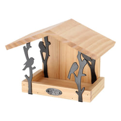 Esschert Design - Mangeoire murale en bois motif oiseaux