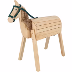 Le Cheval de jardin Enfant en bois Tête pivotante 100cm est parfait pour offrir aux jeunes enfants une expérience de jeu en p ...