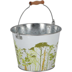 Esschert Design - Seau en métal avec décor Herbe 5 litres