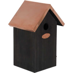 Esschert Design - Nichoir à oiseaux en pin et cuivre Mésange bleue