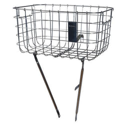Basil Robin Devant Panier de vélo 27 L Acier Argent