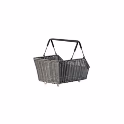 Basil Cento Rattan Look MIK, Arrière, Panier de vélo, Rotin, Marron, 5 kg, 460 mm