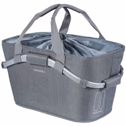 Basil 2Day Carry All MIK, Arrière, Panier de vélo, Polyester, Gris, 22 L, 5 kg