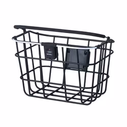 Basil Bremen Devant Panier de vélo Aluminium Noir