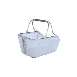 Basil Cento Arrière Panier de vélo 21 L Aluminium Bleu, Argent