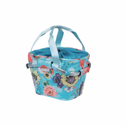Basil Bloom Field Carry, Devant, Panier de vélo, Aluminium, Polyester, Bleu, 15 L, 5 kg