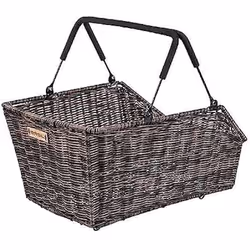 Panier arrière - BASIL - Cento - Rattan look - Compatible MIK RT I-Rack/Carrymore - Noir