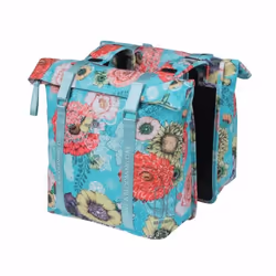 Sacoche porte-bagage vélo étanche en polyester avec réfléchissant Basil bloom field (x2)