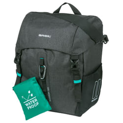 Sacoche de porte-bagages vélo étanche polyester avec réflèchissants Basil 365d l hook-on