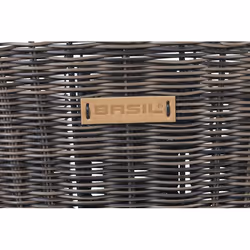 Basil Bremen Rattan Look KF Devant Panier de vélo Rotin Noir - Vue supplémentaire 4
