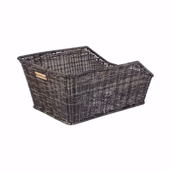 Basil Cento Rattan Look, Arrière, Panier de vélo, Rotin, Marron, 470 mm, 340 mm