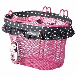 Basil Jasmin, Avant/arrière, Panier de vélo, Acier, Rose, 5 kg, 200 mm