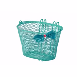 Basil Jasmin Bow-tie, Devant, Panier de vélo, Acier, Couleur menthe, 5 kg, 280 mm
