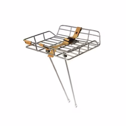 Basil Portland, Devant, Panier de vélo, Aluminium, Argent, 10 kg, 410 mm