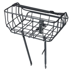Porte bagage vélo - BASIL - Portland - Panier 25L - Aluminium noir mat - Réglable 28-26