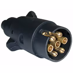 Fiche 7 Broches PVC pour raccordement caravane. Matière: PVC Tension: 12V Poids net : 0,08 kg