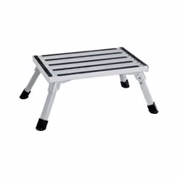 Marchepied acier pliable pour caravane et camping-car