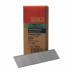 Boite de 5000 pointes SENCO G18-AX-EZ-CP Les pointes tête homme G18 (= gauge 18 / diamètre ~1,2 mm), en bande droite à 0°, so ...