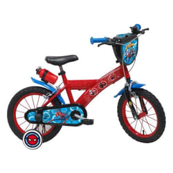 Vélo Enfant 14 - SPIDER-MAN - Rouge - Freins avant et arrière - Réglable - 4 à 6 ans
