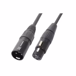 Cordon XLR mâle/femelle - PD Connex - 12m - Noir - Technologie Coaxial