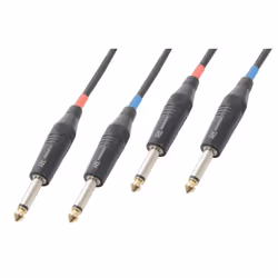 PD-Connex CX72-5, 2 x 6,35 mm, Mâle, 2 x 6,35 mm, Mâle, 5 m, Noir
