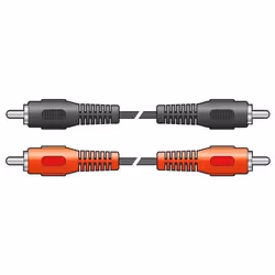 Skytronic CX402-3, 2 x RCA, Mâle, 2 x RCA, Mâle, 2,5 m, Noir