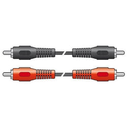 Skytronic CX402-3 câble audio 2,5 m 2 x RCA Noir
