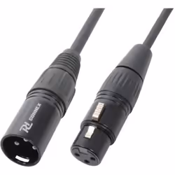 Câble XLR mâle/femelle 3m noir PD Connex - Blindé