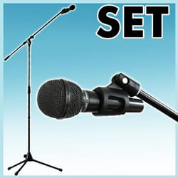 Microphone vocal - SKYTRONIC - MS10K - Pied réglable - Câble inclus - Compact et portable