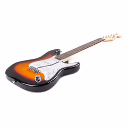 Max GigKit Guitare électrique Stratocaster 6 cordes Marron, Blanc - Vue supplémentaire 4