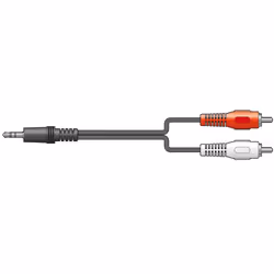 Skytronic CX400-2, 3,5mm, Mâle, 2 x RCA, Mâle, 2,5 m, Noir