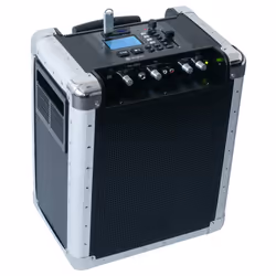 Skytec PA-200, 50 W, 70 - 20000 Hz, 2-voies, Intégré, Système d'adresse publique autoportant, Noir