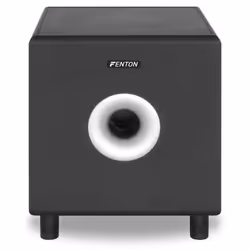 Fenton SHFS08B Noir, Blanc Caisson de basse actif 200 W