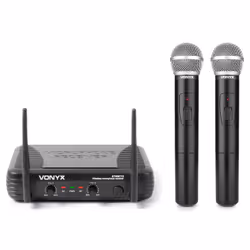 Vonyx STWM712, Microphone portatif, Mini-XLR (3-pin), Batterie, Récepteur fixe, 40 - 20000 Hz, 200.175 - 201.400 MHz