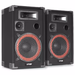 Max XEN-3512, 3-voies, Avec fil, 500 W, 50 - 20000 Hz, 8 Ohm, Noir, Orange