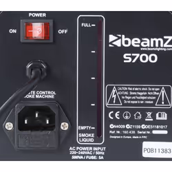 BeamZ S700 Eau 0,25 L 700 W Noir