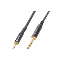 PD-Connex 177021, 3,5mm, Mâle, 6,35 mm, Mâle, 1,5 m, Noir