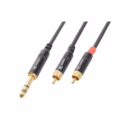PD-Connex 177030, 6,35 mm, Mâle, RCA, Mâle, 3 m, Noir
