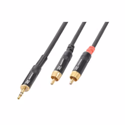 PD-Connex 177036, 3,5mm, Mâle, RCA, Mâle, 3 m, Noir