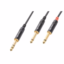 PD-Connex 177045, 6,35 mm, Mâle, 6,35 mm, Mâle, 3 m, Noir
