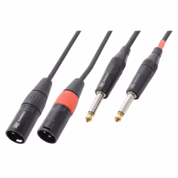 PD-Connex 177063, XLR (3-pin), Mâle, 6,35 mm, Mâle, 6 m, Noir