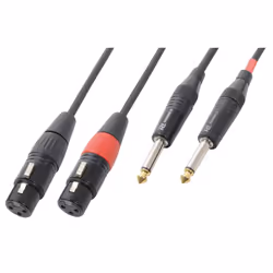 PD-Connex 177066, XLR (3-pin), Mâle, 6,35 mm, Mâle, 1,5 m, Noir