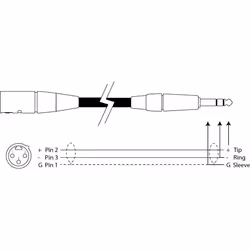 PD-Connex 177081 câble audio 8 m XLR (3-pin) 6,35 mm Noir