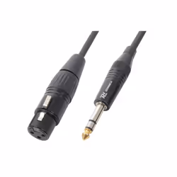 PD-Connex 177083, XLR (3-pin), Femelle, 6,35 mm, Mâle, 1,5 m, Noir